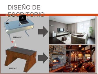 DISEÑO DE
ESCRITORIO
RUSTICO
REFINADO
 