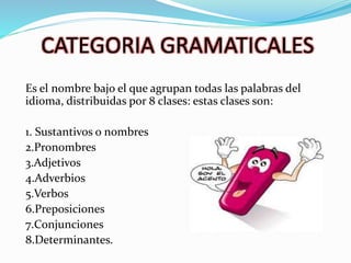 Categorias Gramaticales Listas