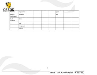 Camino Importantes para
Marcus
Buckingham
Poderosa en
Curt
Coffman
Cómo
más
Inesperado
Talento
7
 