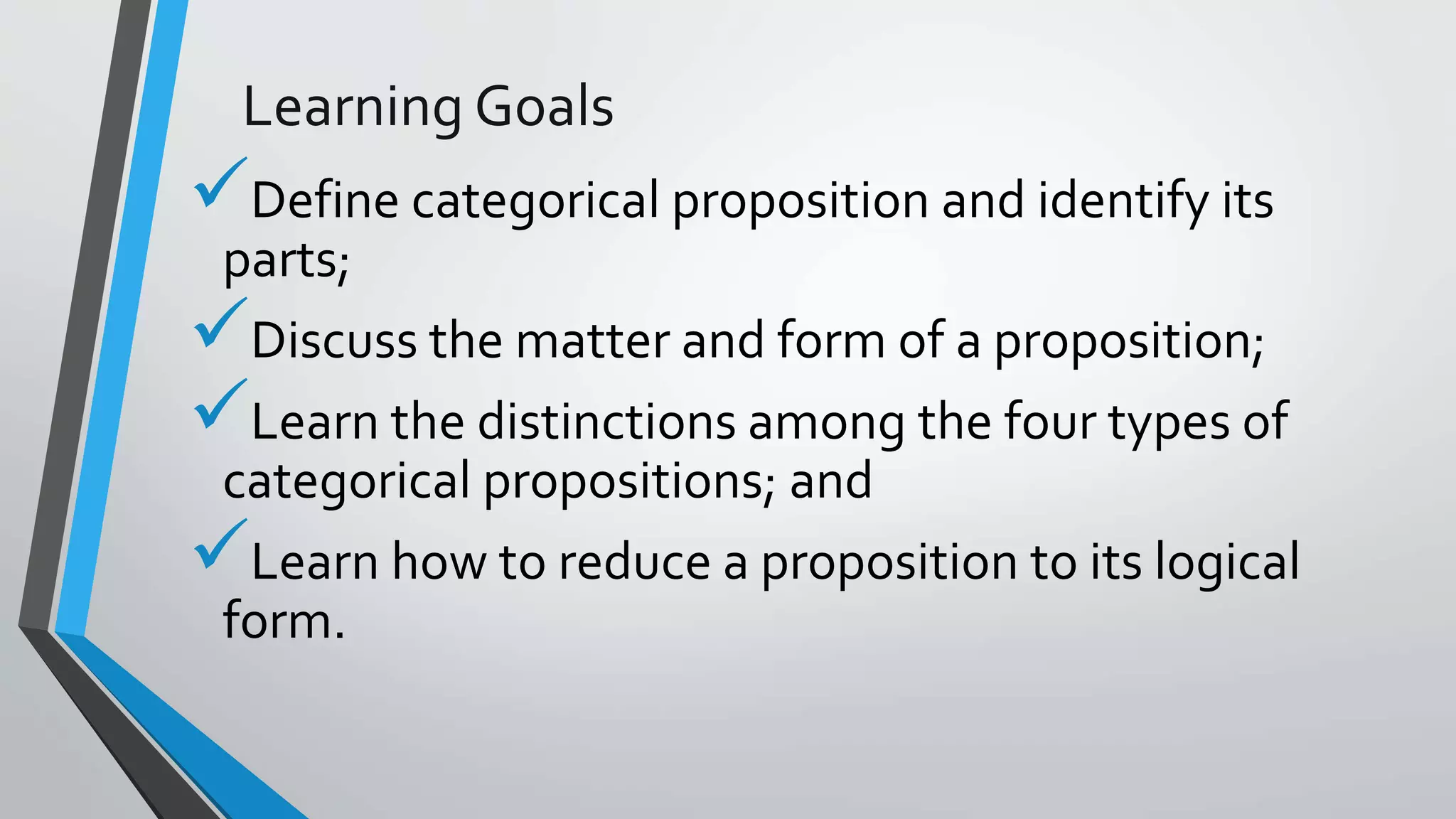 Categorical Propositions Logic PPT