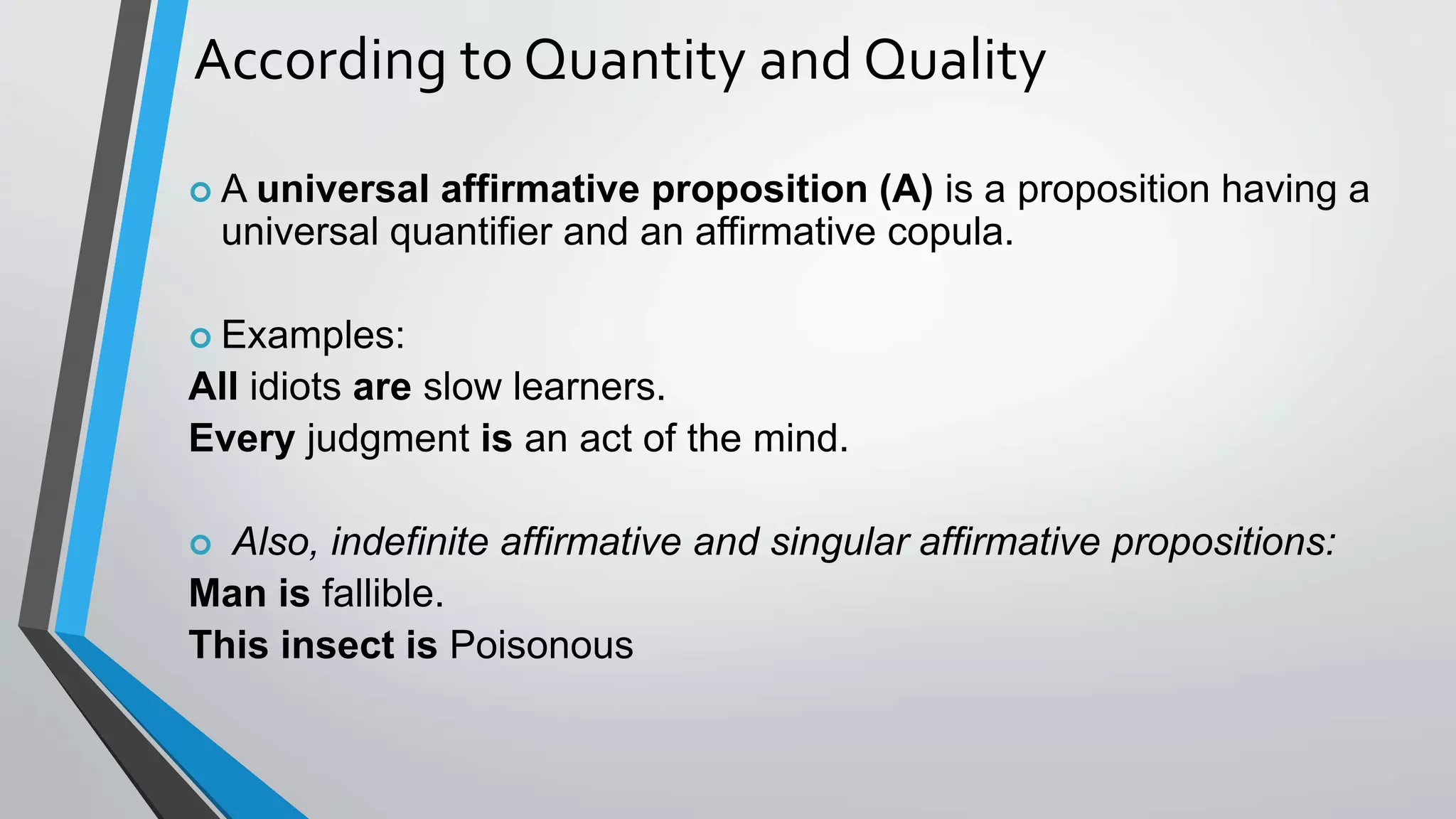 Categorical Propositions Logic