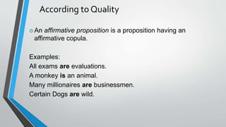 Categorical Propositions- Logic | PPTX