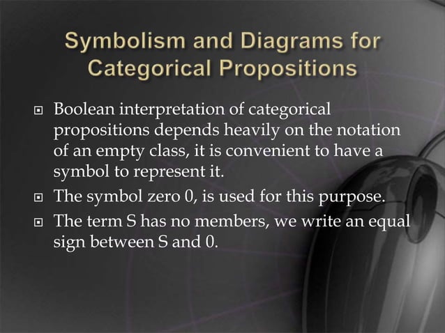 Symbolism And Diagram for Categorical Proposition | PPT