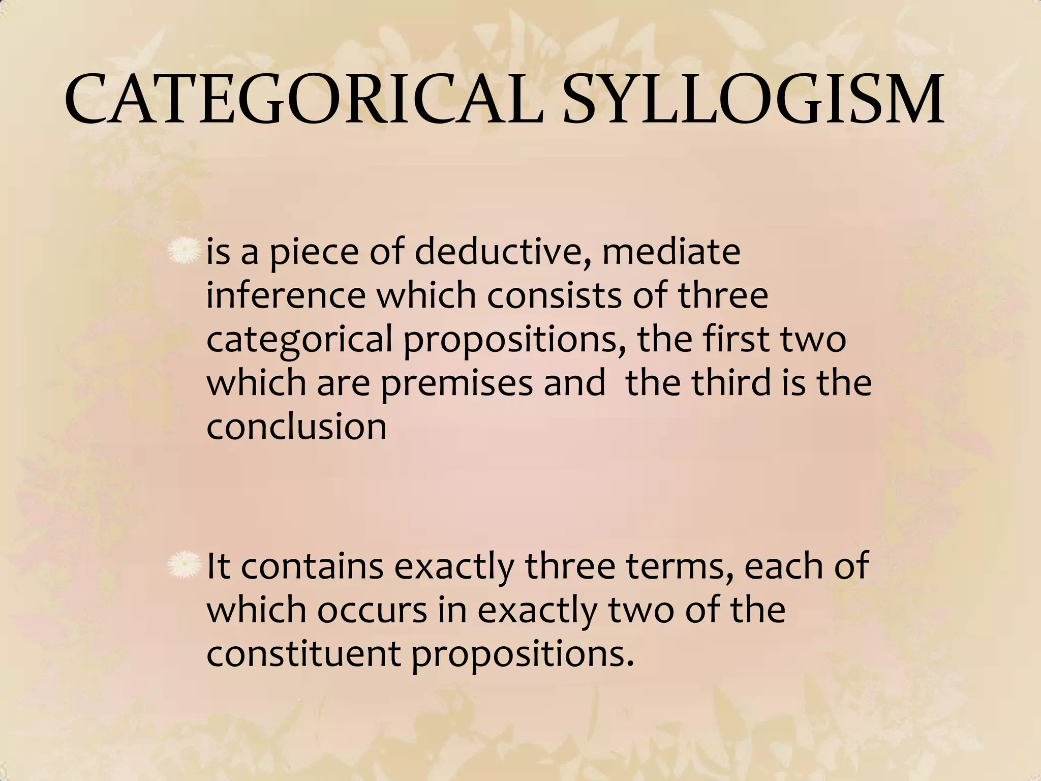 CATEGORICAL SYLLOGISM | PPTX