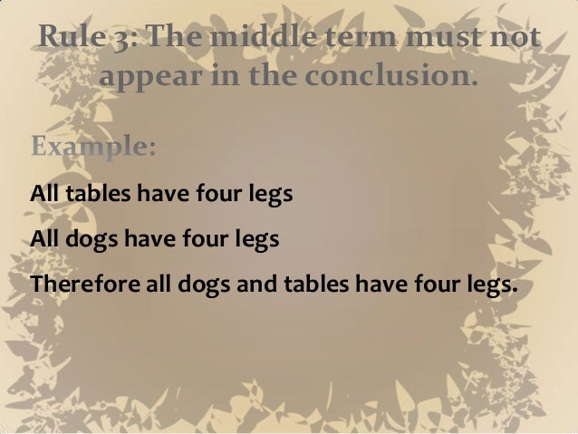 categorical syllogism the figure of a standard form categorical syllogism indicates the position of the middle term