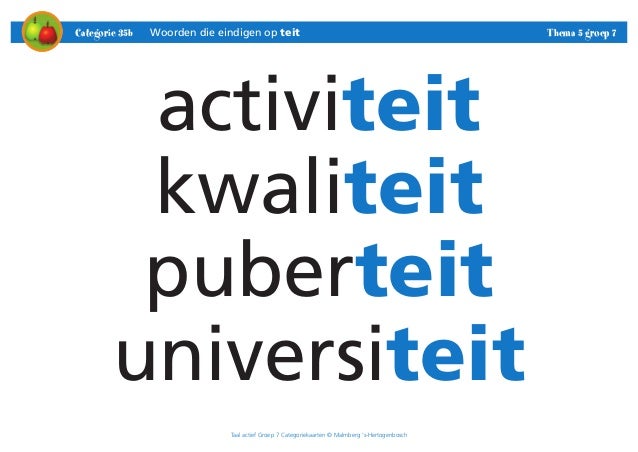 Categoriekaarten groep 7