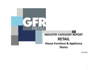 INDUSTRY CATEGORY REPORT
RETAIL
House Furniture & Appliance
Stores
Q1-2014
1
 