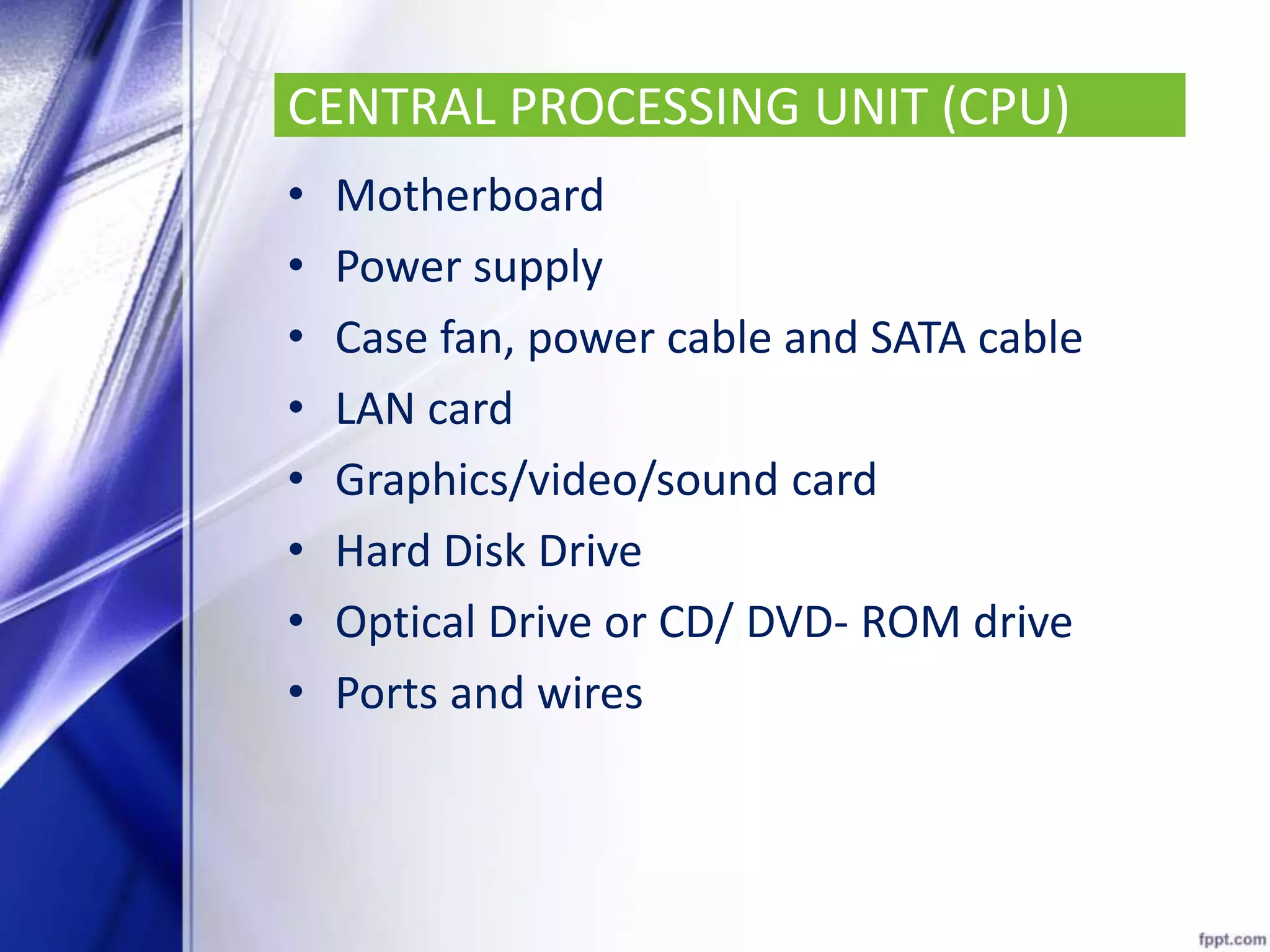 Categories Of Computer Hardware
