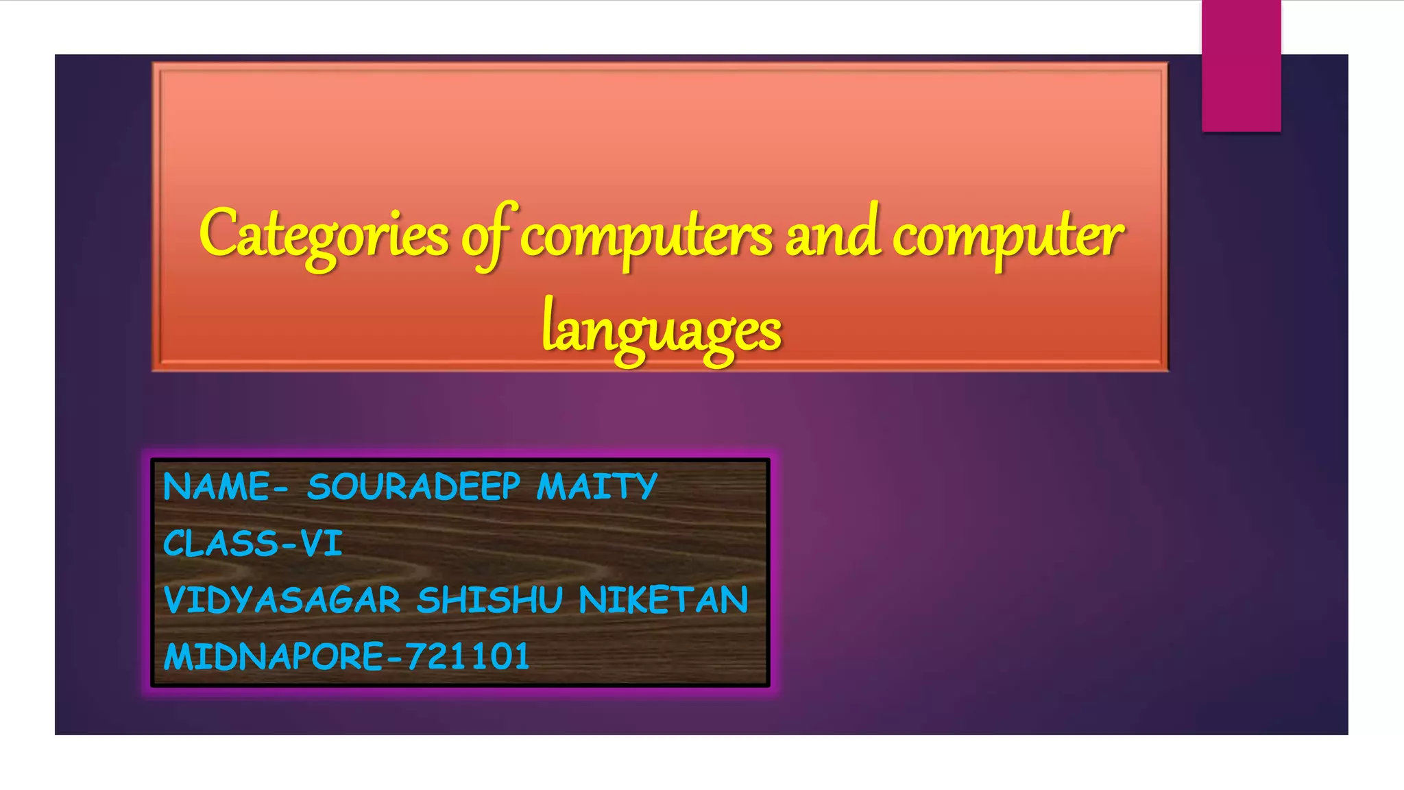 Generations of Computers and Computer Languages | PPT
