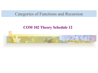 Categories of function and recursion.pptx