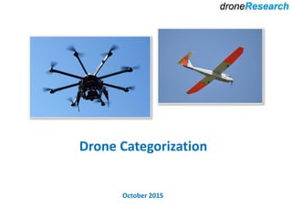 Drone Categorization
October 2015
 