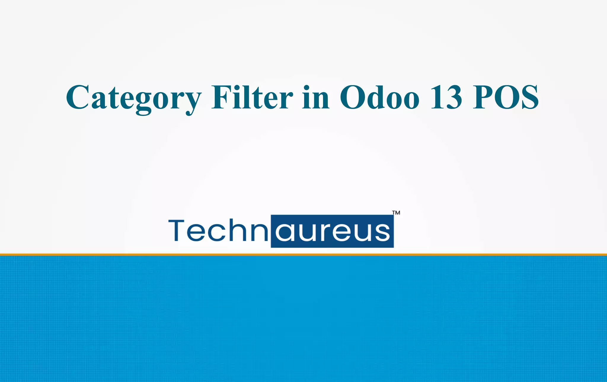 Category Filter in Odoo 13 POS