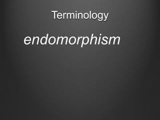 Terminology
endomorphism
 