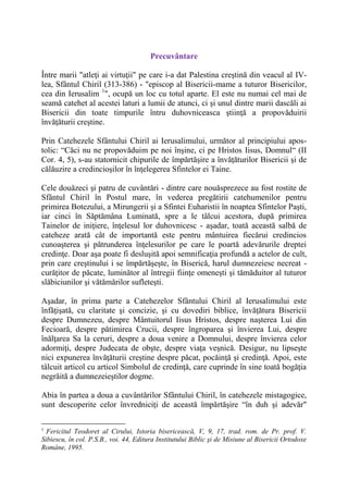 Sfântul Chiril al Ierusalimului - Cateheze | PDF
