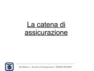 La catena di assicurazione CAI Milano – Scuola di Scialpinismo “MARIO RIGHINI” 
