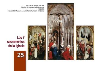 Los 7 sacramentos de la Iglesia 25 WEYDEN, Rogier van der Retablo de los siete sacramentos 1445-50 Koninklijk Museum voor Schone Kunsten, Amberes 