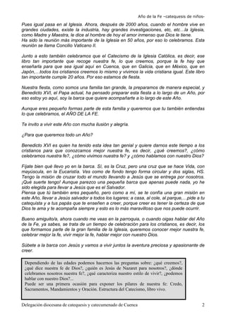 Catequesis del año de la fe para niños | PDF