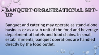 CATERING AND MANAGEMENTS FOR FOODS AND BEVERAGE INDUSTRY | PPTX