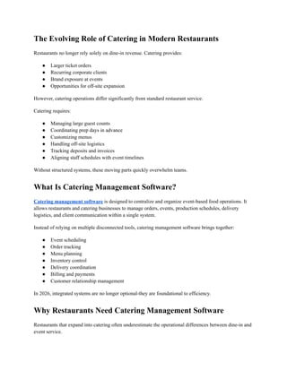 10 best catering software reviewed in 2026 Images High... Catering Management Software in 2026_ What Restaurants and Caterers ...