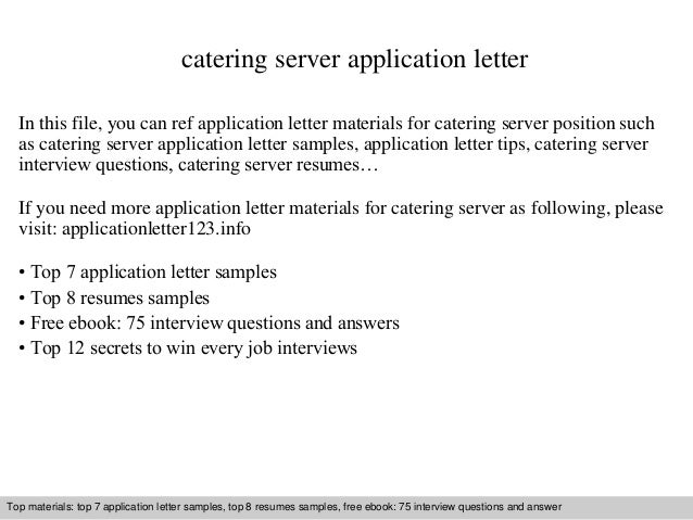 Cover Letter For Server from image.slidesharecdn.com