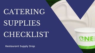 Catering supplies checklist
