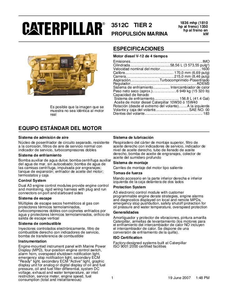 Caterpillar 3512 1350 Hp
