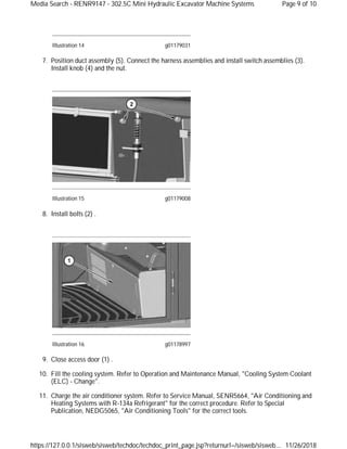 Caterpillar 302.5c Mini Hyd (GBB) Excavator Service Manual | PDF