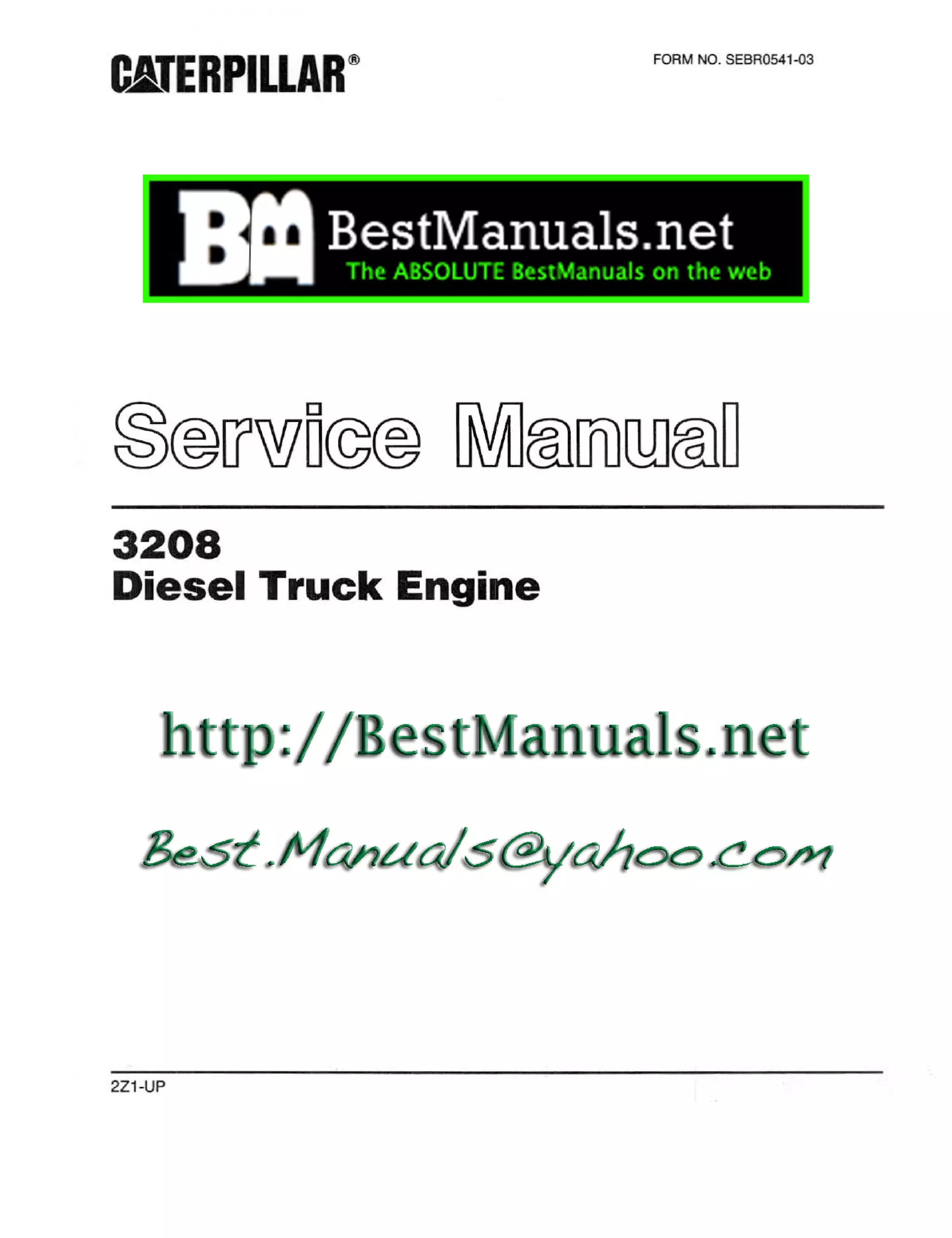 CATERPILLAR 3208 MARINE ENGINE SERVICE MANUAL PDF visual data 4