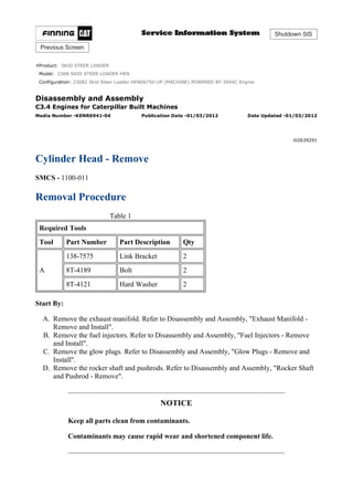 CAT 236B REPAIR MANUAL visual data 3
