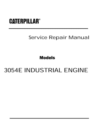 Service Repair Manual
Models
3054E INDUSTRIAL ENGINE
 