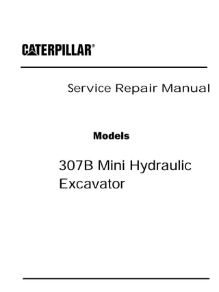 Service Repair Manual
Models
307B Mini Hydraulic
Excavator
 