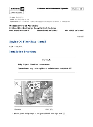 Caterpillar cat 312 excavator (prefix 6 gk) service repair manual