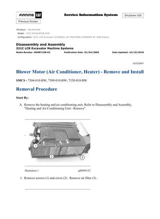 321c Caterpillar Cat 321C EXCAVATOR (Prefix KCR) Service Repair Manual ...