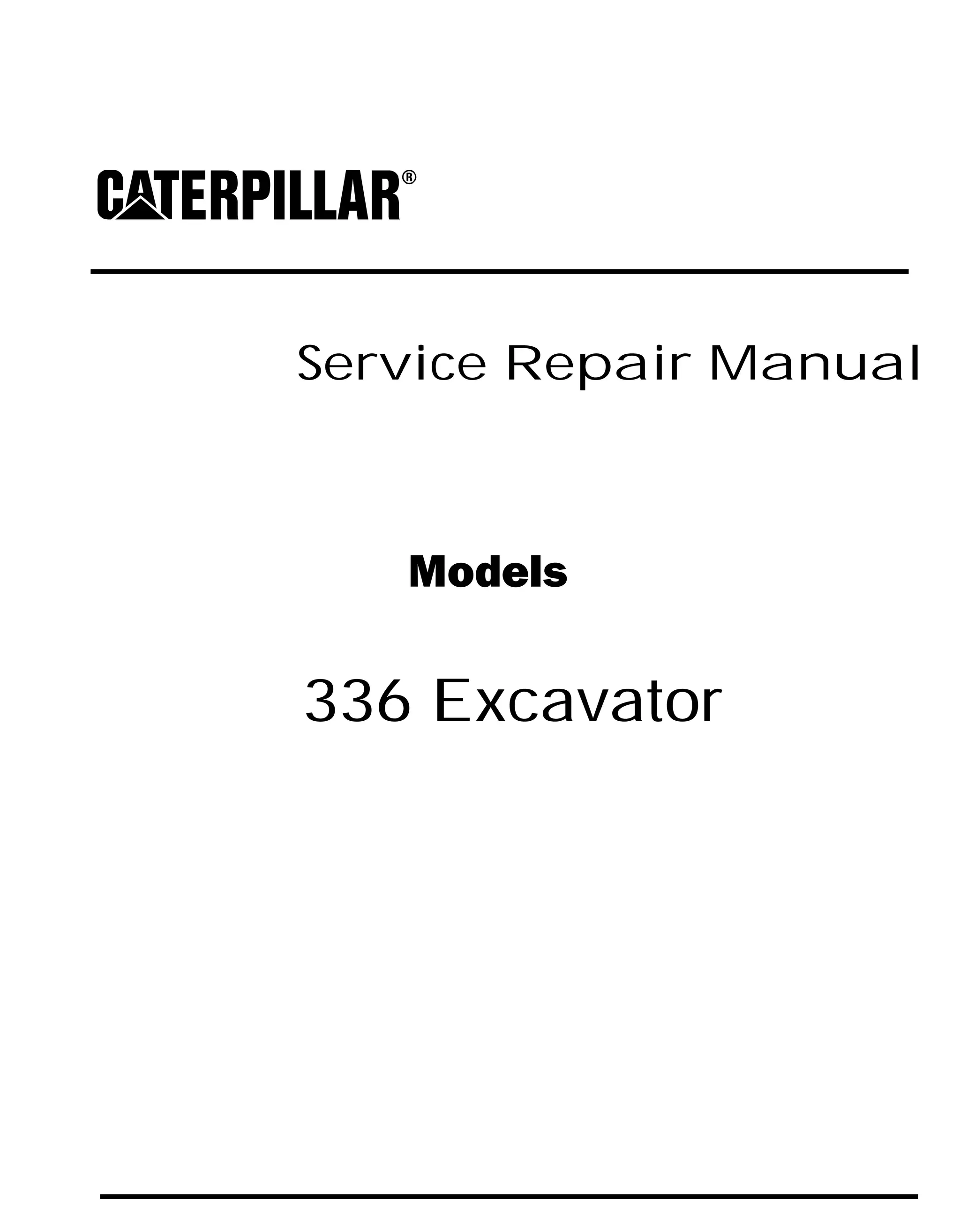 Caterpillar cat 336 excavator (prefix dks) service repair manual