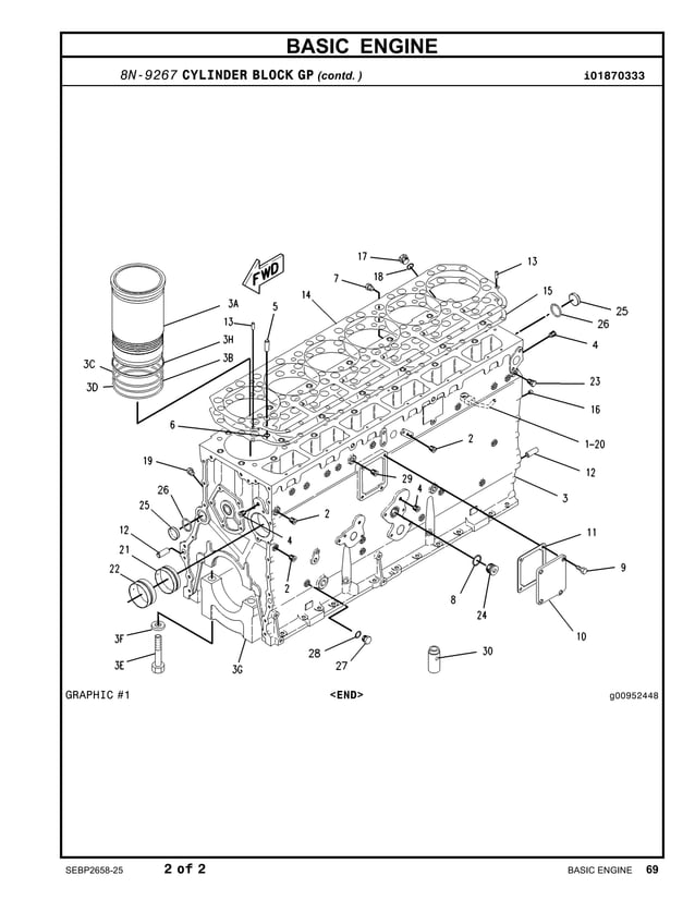 Caterpillar cat 3406 c marine engine parts catalogue manual