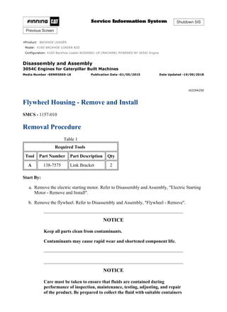 Caterpillar Cat 416D Backhoe Loader (Prefix B2D) Service Repair Manual ...