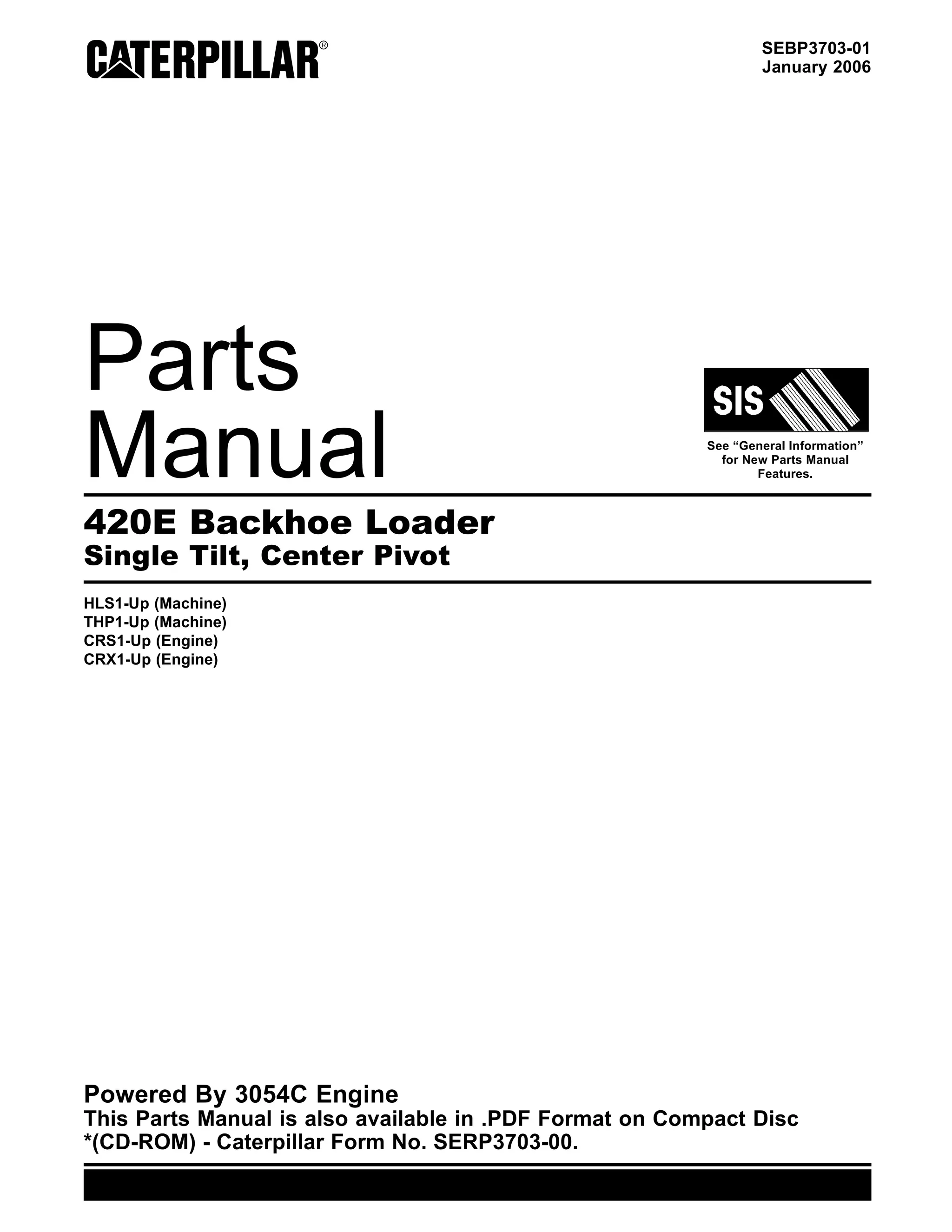 Caterpillar cat 420 e backhoe loader parts catalogue manual | PDF