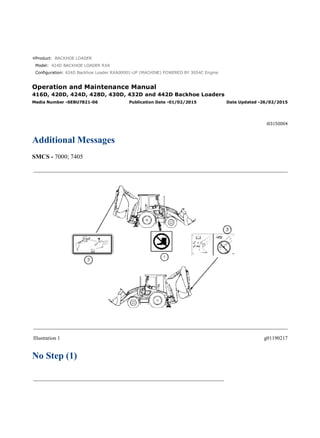Caterpillar CAT 424D BACKHOE LOADER (RXA00001-UP) Operation and ...