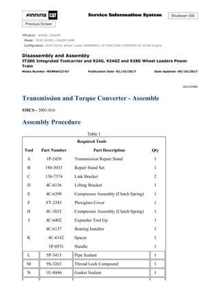 Caterpillar Cat 924G Wheel Loader (Prefix WMB) Service Repair Manual ...