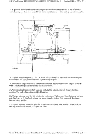 Caterpillar cat 938 f wheel loader (prefix 2rm) service repair manual ...