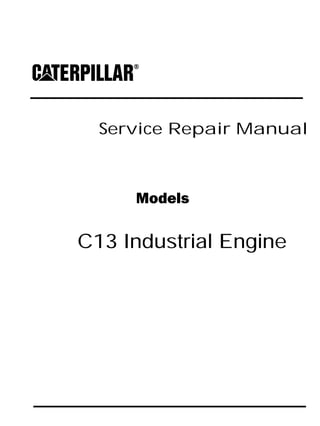 Service Repair Manual
Models
C13 Industrial Engine
 