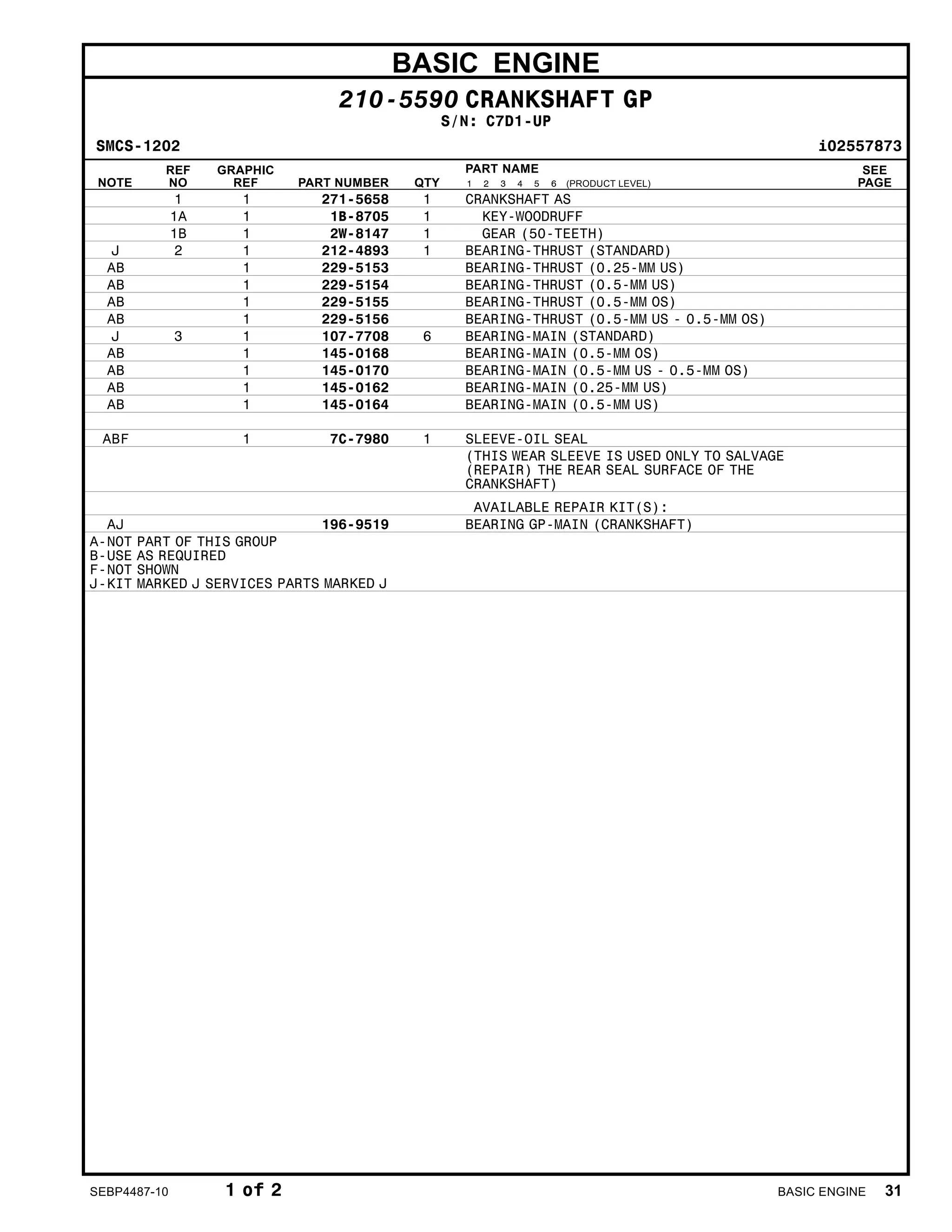 Caterpillar Cat C7 Marine Engine Parts Catalogue Manual Instant ...