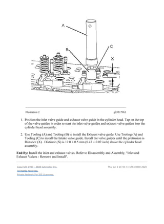 Engine Inlet Valve Guide Caterpillar Cat C9 Industrial Engine (Prefix JSC) Service Repair Manual ...