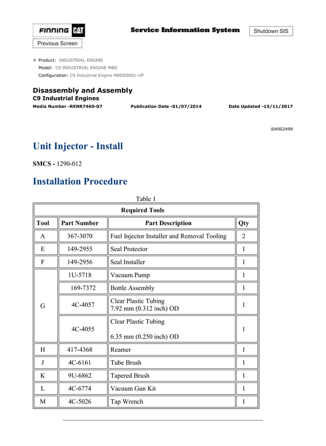 Curated visual reference: Picture Idea: Caterpillar Cat C9 Industrial Engine Prefix Mbd Service Repair Manual