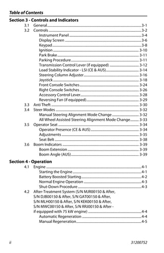 Caterpillar cat th407 c telehandler operator and maintenance manual | PDF