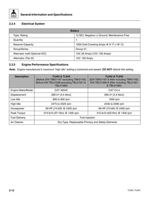 Caterpillar cat tl642 tl943 telehandler service repair manual (sn ...
