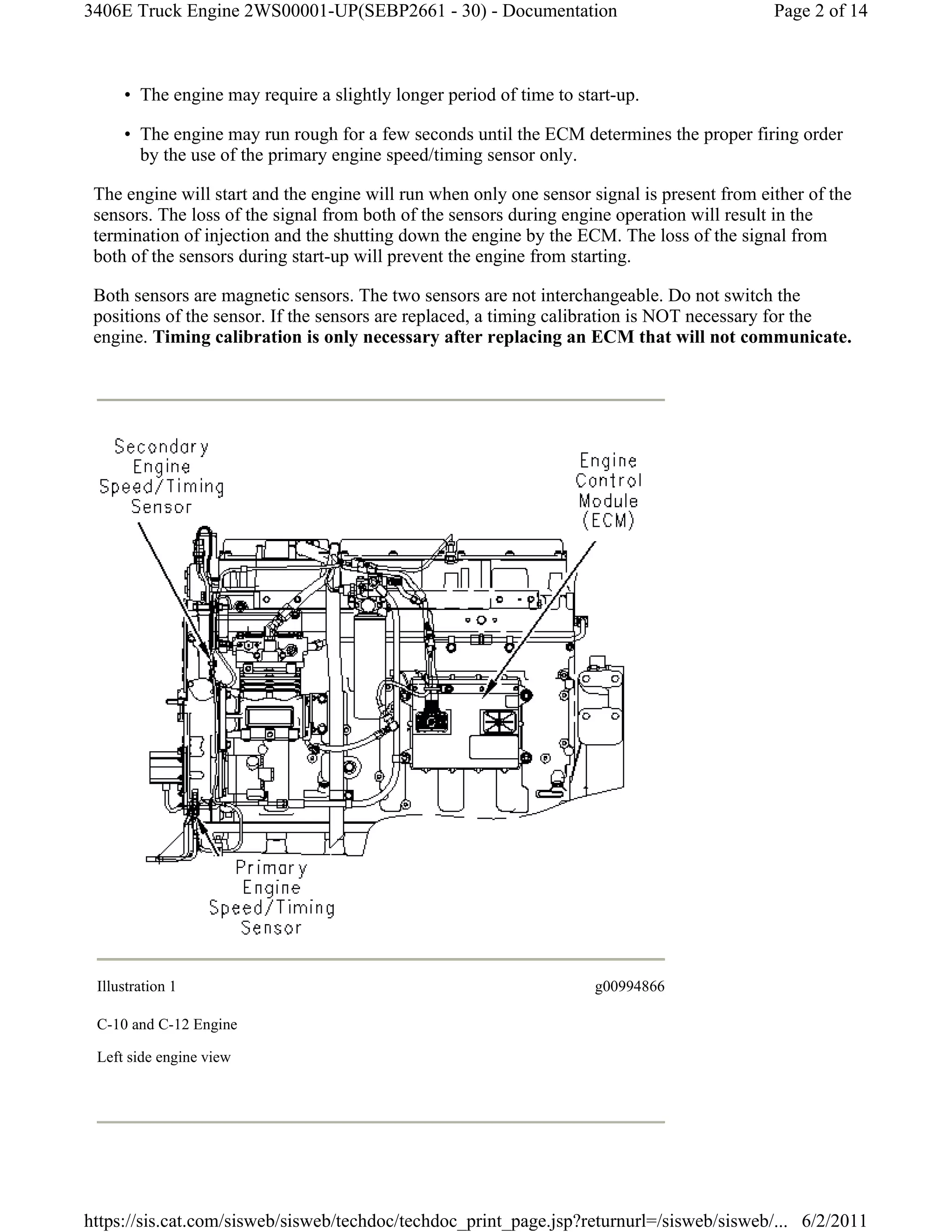 Caterpillar engine speed timing sensor circuit test | PDF