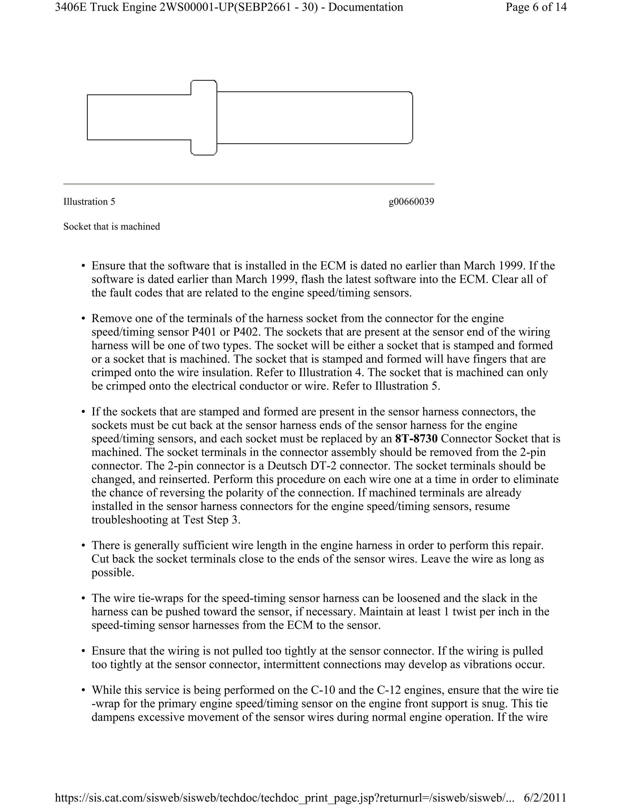 Caterpillar engine speed timing sensor circuit test | PDF
