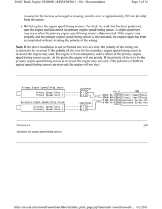 Caterpillar engine speed timing sensor circuit test | PDF