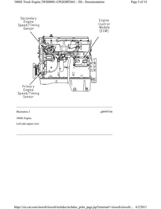 Caterpillar engine speed timing sensor circuit test